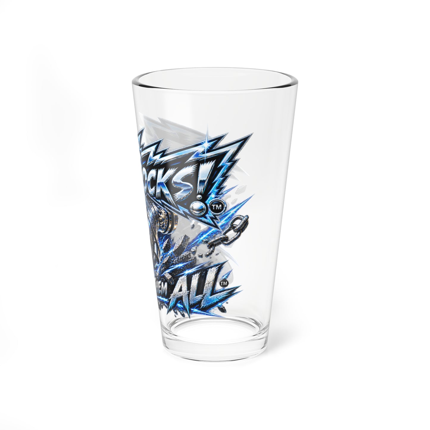 THIS ROCKS!™ "Crushes Them All"™ 16oz Cocktail Mixing Glass