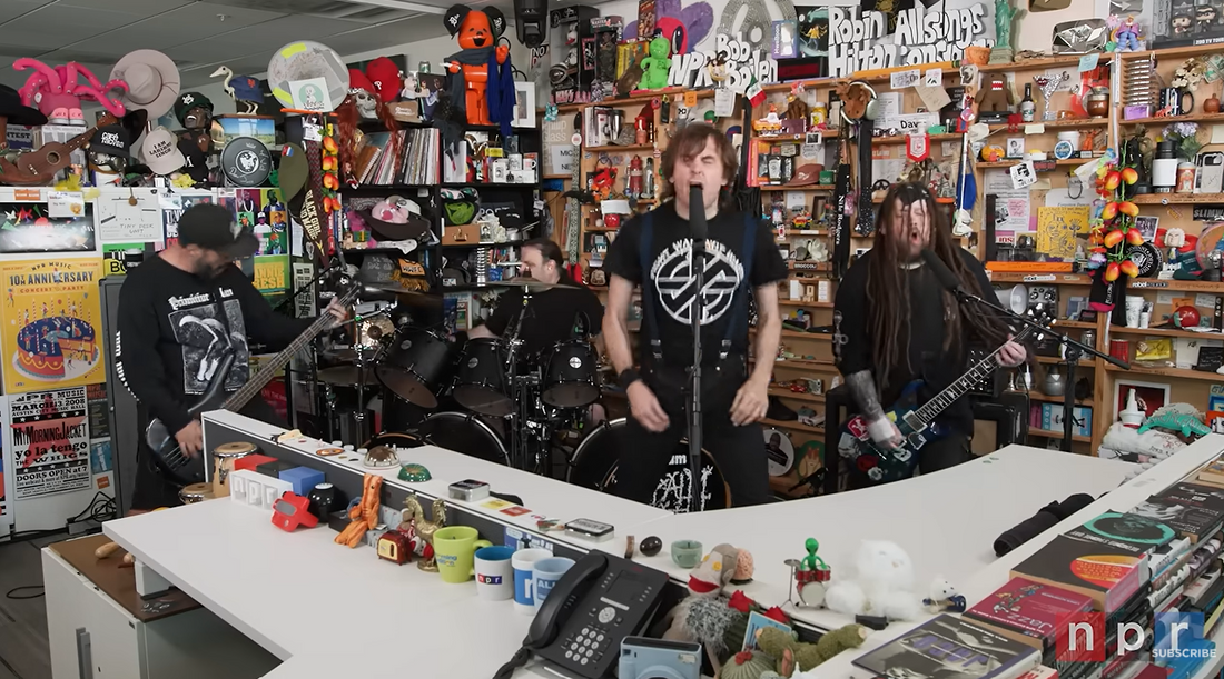 NAPALM DEATH Becomes First Grindcore Band to Perform NPR's Tiny Desk Concert