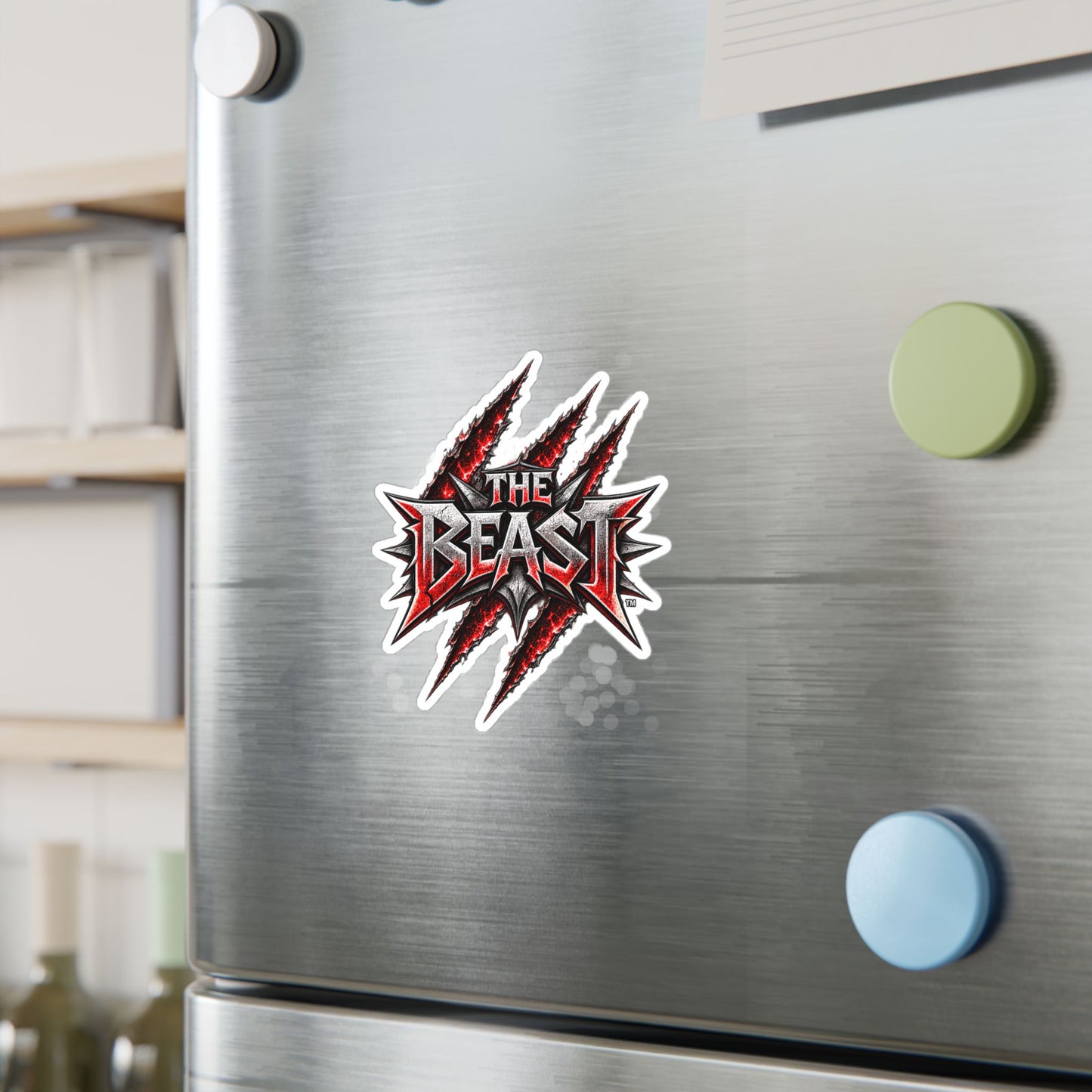THE BEAST™ Kiss-Cut Vinyl Decal — Heavy Metal Claw Mark Band Sticker for Laptops, Cars & Gear
