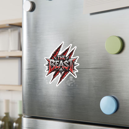 THE BEAST™ Kiss-Cut Vinyl Decal — Heavy Metal Claw Mark Band Sticker for Laptops, Cars & Gear