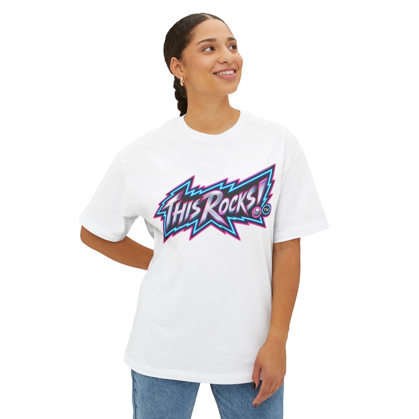 THIS ROCKS!™ "Neon Lightning Logo™" Graphic Tee