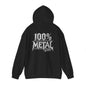 THIS ROCKS!™ "100% Metal"™ Hoodie — Heavy Metal Attitude Logo Pullover