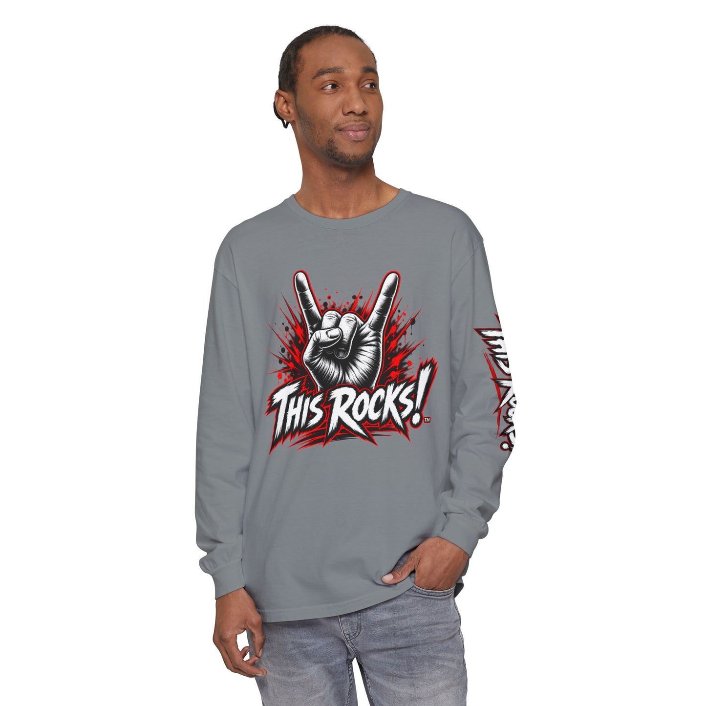 THIS ROCKS!™ "Horns Up Logo"™ Long Sleeve T-Shirt