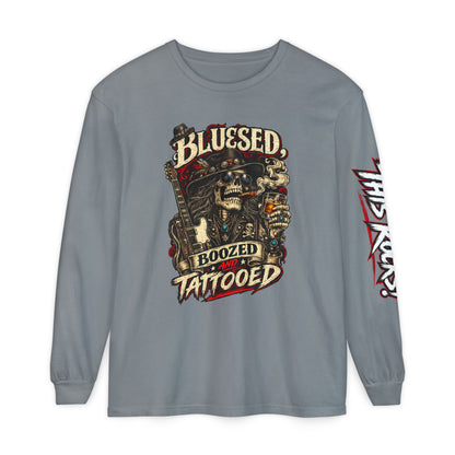 THIS ROCKS!™ "Bluesed, Boozed and Tattooed"™ Long Sleeve Tee
