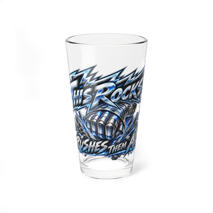 THIS ROCKS!™ "Crushes Them All"™ 16oz Cocktail Mixing Glass