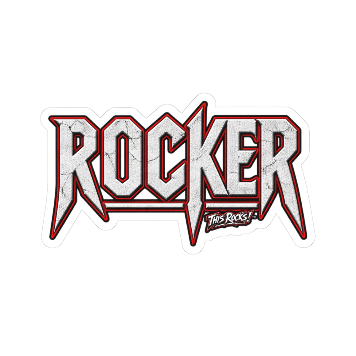 THIS ROCKS!™ "Rocker™" Kiss-Cut Attitude Sticker