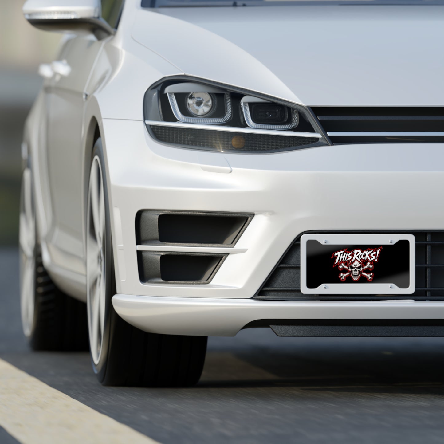 THIS ROCKS!™ "Crossbones"™ License Plate