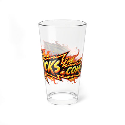THIS ROCKS!™ "Flame lightning Logo"™ Pint Glass