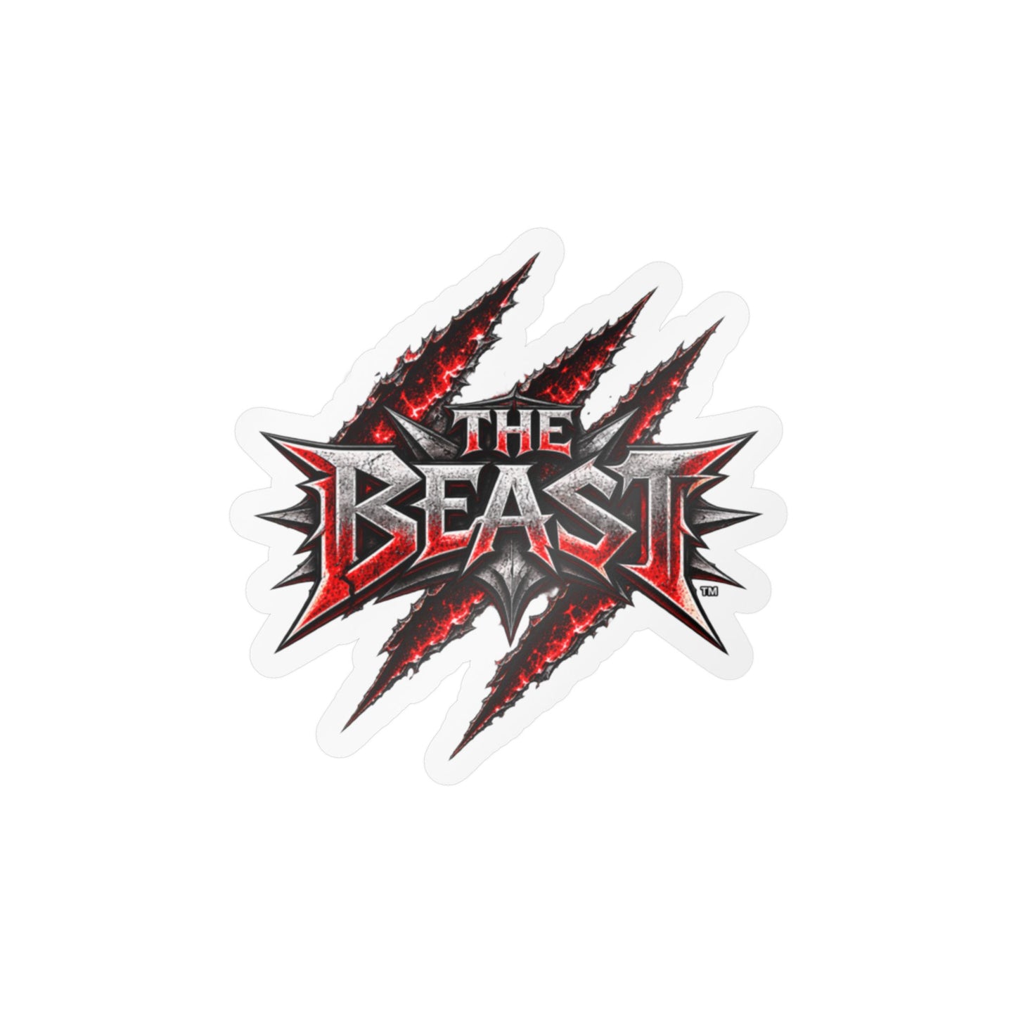 THE BEAST™ Kiss-Cut Vinyl Decal — Heavy Metal Claw Mark Band Sticker for Laptops, Cars & Gear