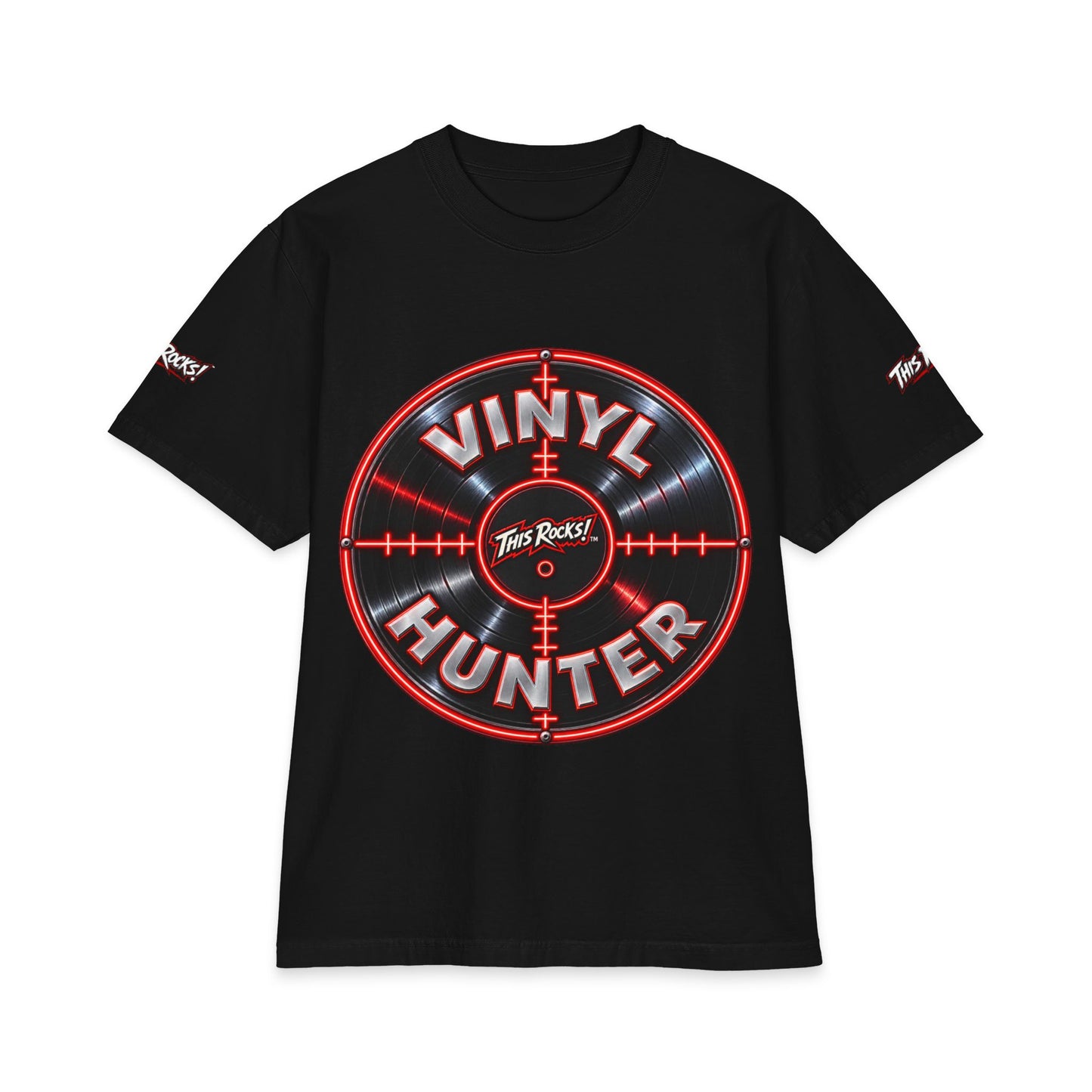 THIS ROCKS!™ "Vinyl Hunter™" T‑Shirt — 'This Rocks' Record Collector Tee