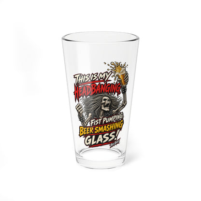 THIS ROCKS!™ "This Is My Headbanging Fist-pumping Beer-smashing Glass"™ 16 oz. Pilsner Glass