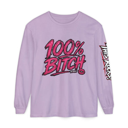 THIS ROCKS!™ "100% Bitch"™ Long Sleeve Tee