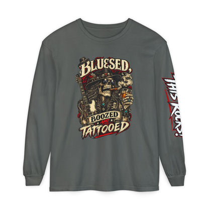 THIS ROCKS!™ "Bluesed, Boozed and Tattooed"™ Long Sleeve Tee