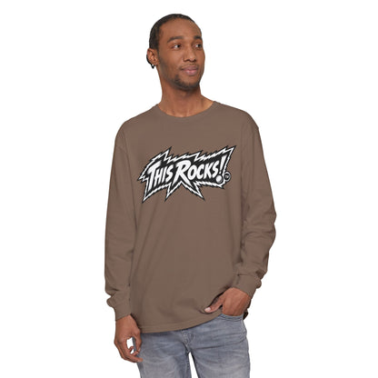 THIS ROCKS!™ "White Lightning Logo™" Long Sleeve Tee