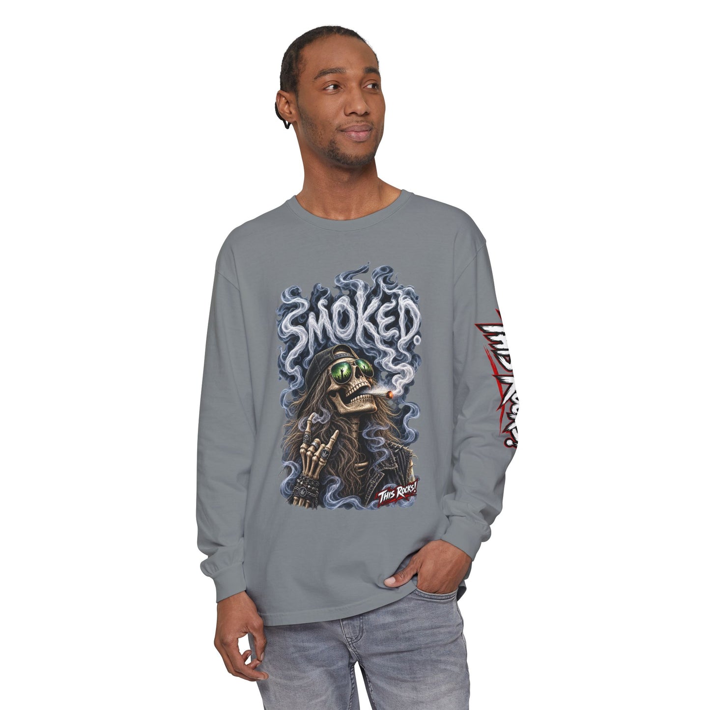 THIS ROCKS!™ "Smoked Skeleton™" Long Sleeve Tee