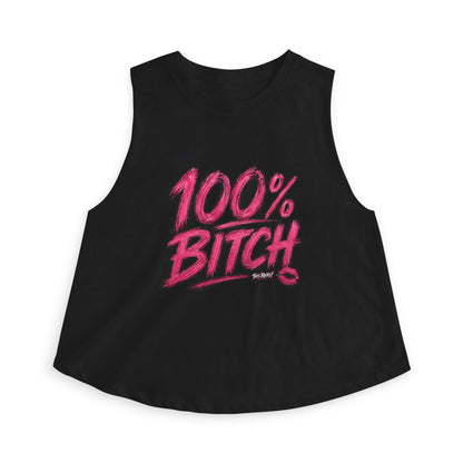 THIS ROCKS!™ "100% Bitch"™ Graphic Crop Top