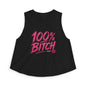 THIS ROCKS!™ "100% Bitch"™ Graphic Crop Top