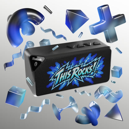 THIS ROCKS!™ "Blue Lightning Logo"™ Bluetooth Speaker