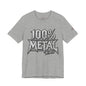 THIS ROCKS!™ "100% Metal"™ Graphic T-Shirt — Heavy Metal Attitude Tee