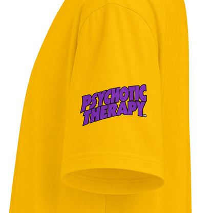 Official PSYCHOTIC THERAPY™ Graphic Tee — Bold Purple Logo Short Sleeve Shirt