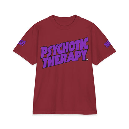 Official PSYCHOTIC THERAPY™ Graphic Tee — Bold Purple Logo Short Sleeve Shirt