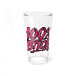 THIS ROCKS!™ "100% Bitch"™ 16oz Mixing Glass — Bold Pink Bar Pint Glass