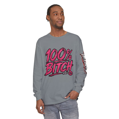 THIS ROCKS!™ "100% Bitch"™ Long Sleeve Tee