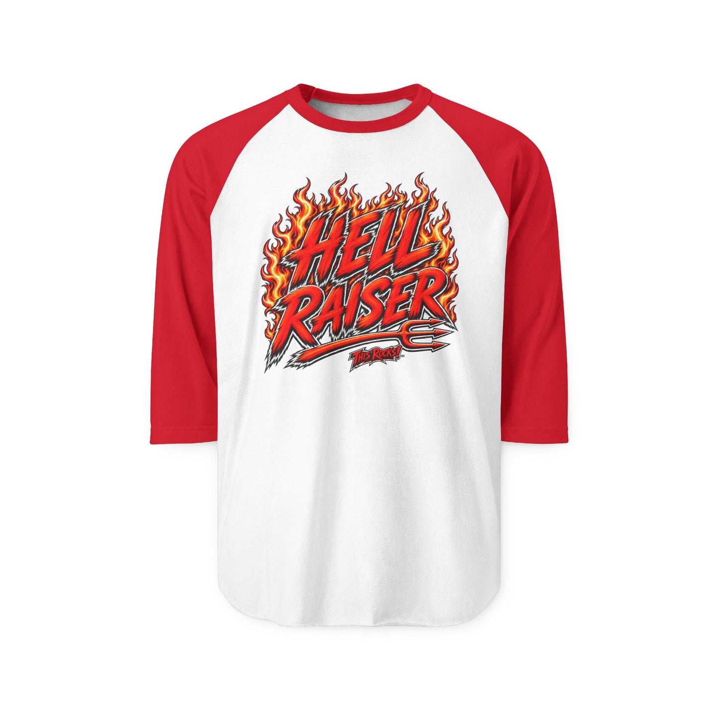 THIS ROCKS!™ "Hell Raiser"™ Flames Raglan Shirt