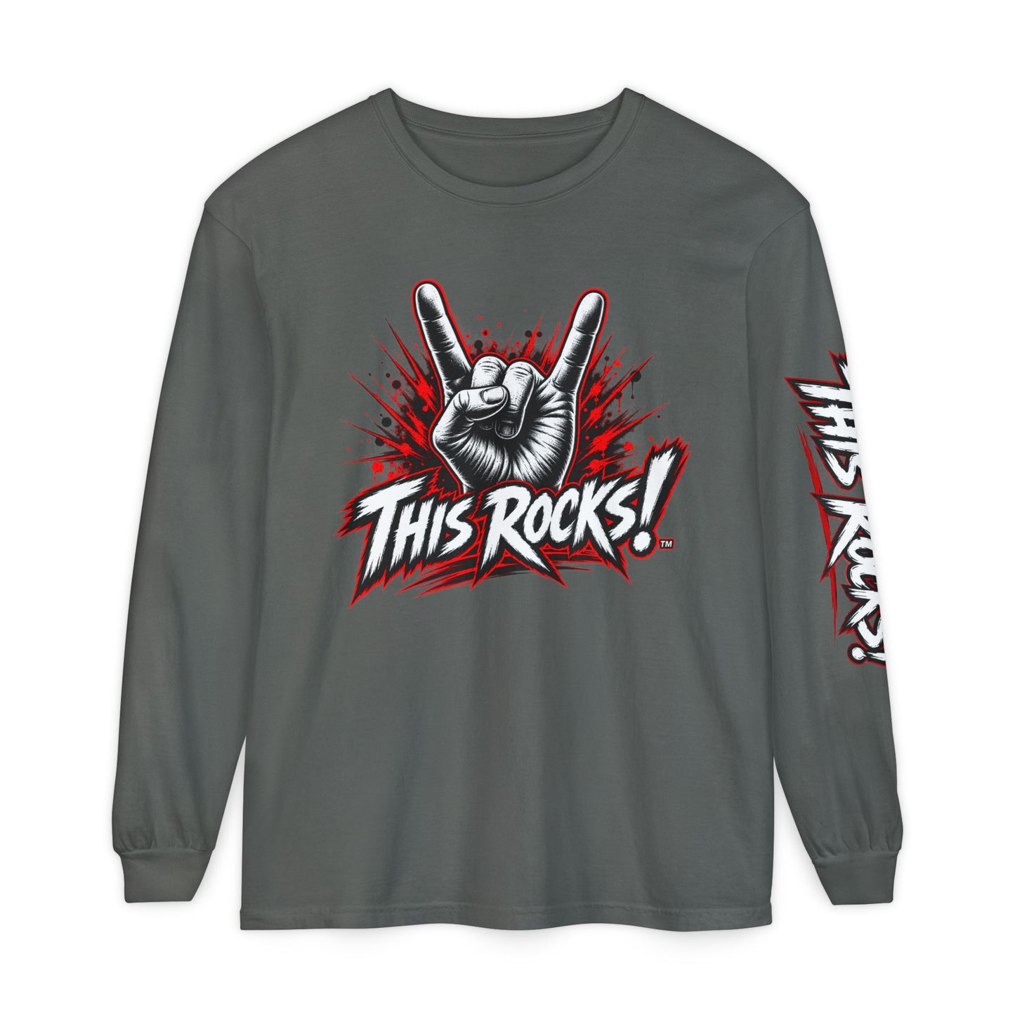 THIS ROCKS!™ "Horns Up Logo"™ Long Sleeve T-Shirt