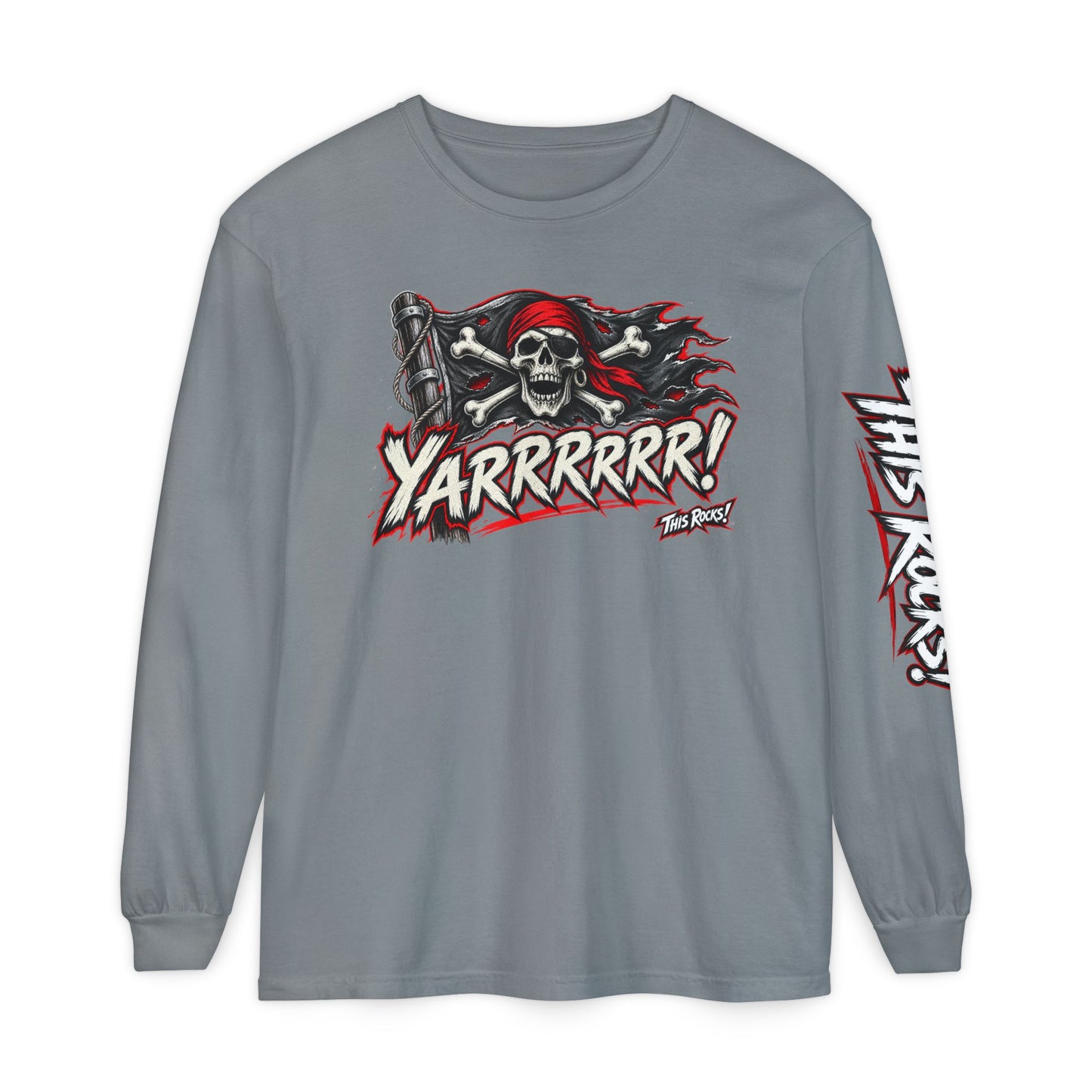 Pirate Skull "Yarrrrr!" Long Sleeve Tee
