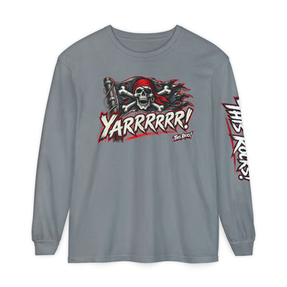 Pirate Skull "Yarrrrr!" Long Sleeve Tee