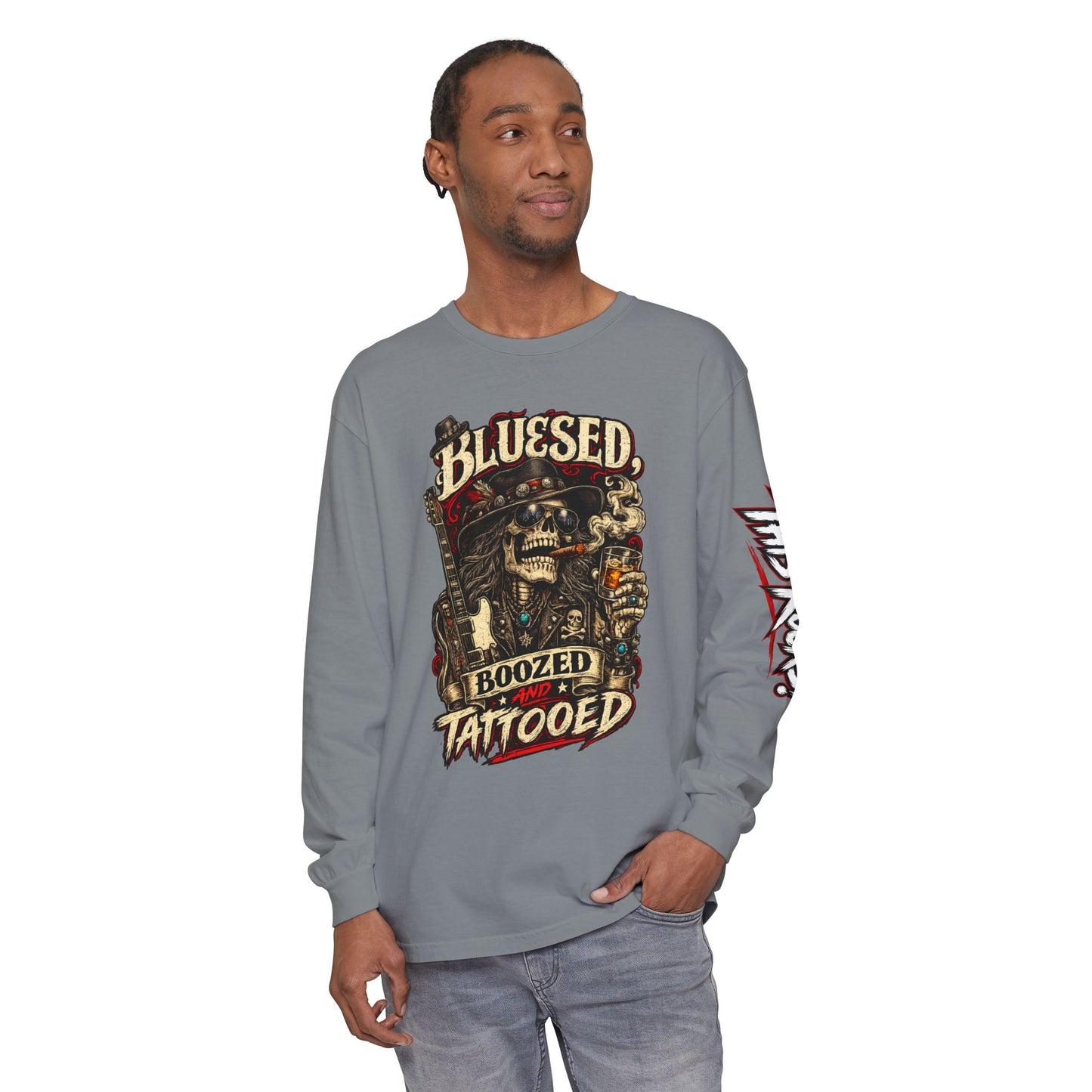 THIS ROCKS!™ "Bluesed, Boozed and Tattooed"™ Long Sleeve Tee
