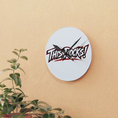 THIS ROCKS!™ Acrylic Wall Clock
