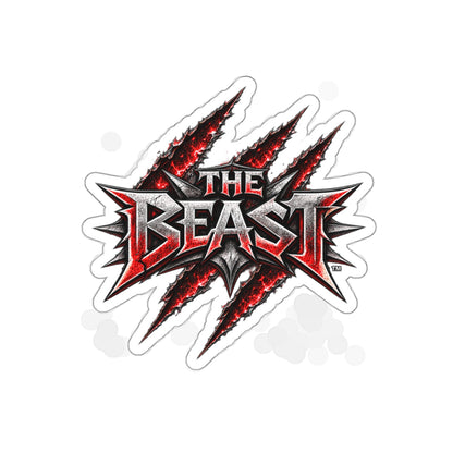 Official THE BEAST™ Die-Cut Sticker — Red Claw Metal Band Logo Sticker