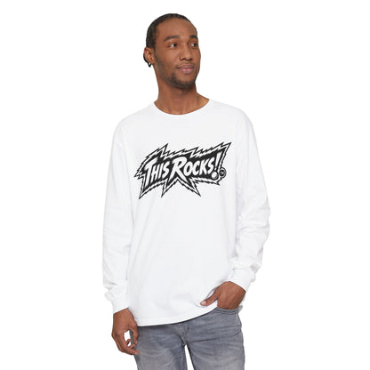 THIS ROCKS!™ "White Lightning Logo™" Long Sleeve Tee