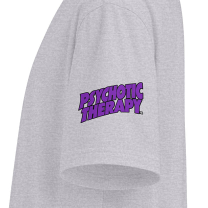 Official PSYCHOTIC THERAPY™ Graphic Tee — Bold Purple Logo Short Sleeve Shirt