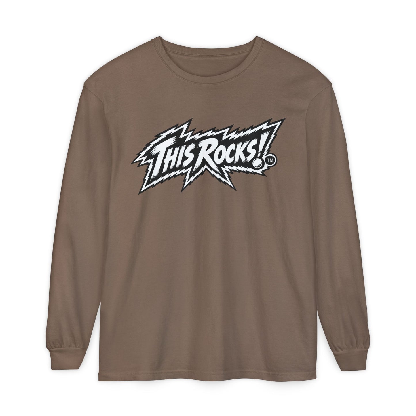 THIS ROCKS!™ "White Lightning Logo™" Long Sleeve Tee