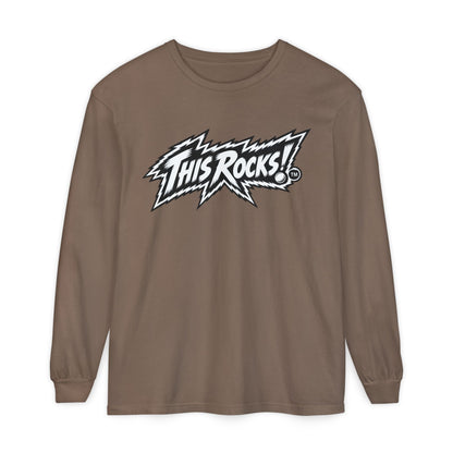 THIS ROCKS!™ "White Lightning Logo™" Long Sleeve Tee