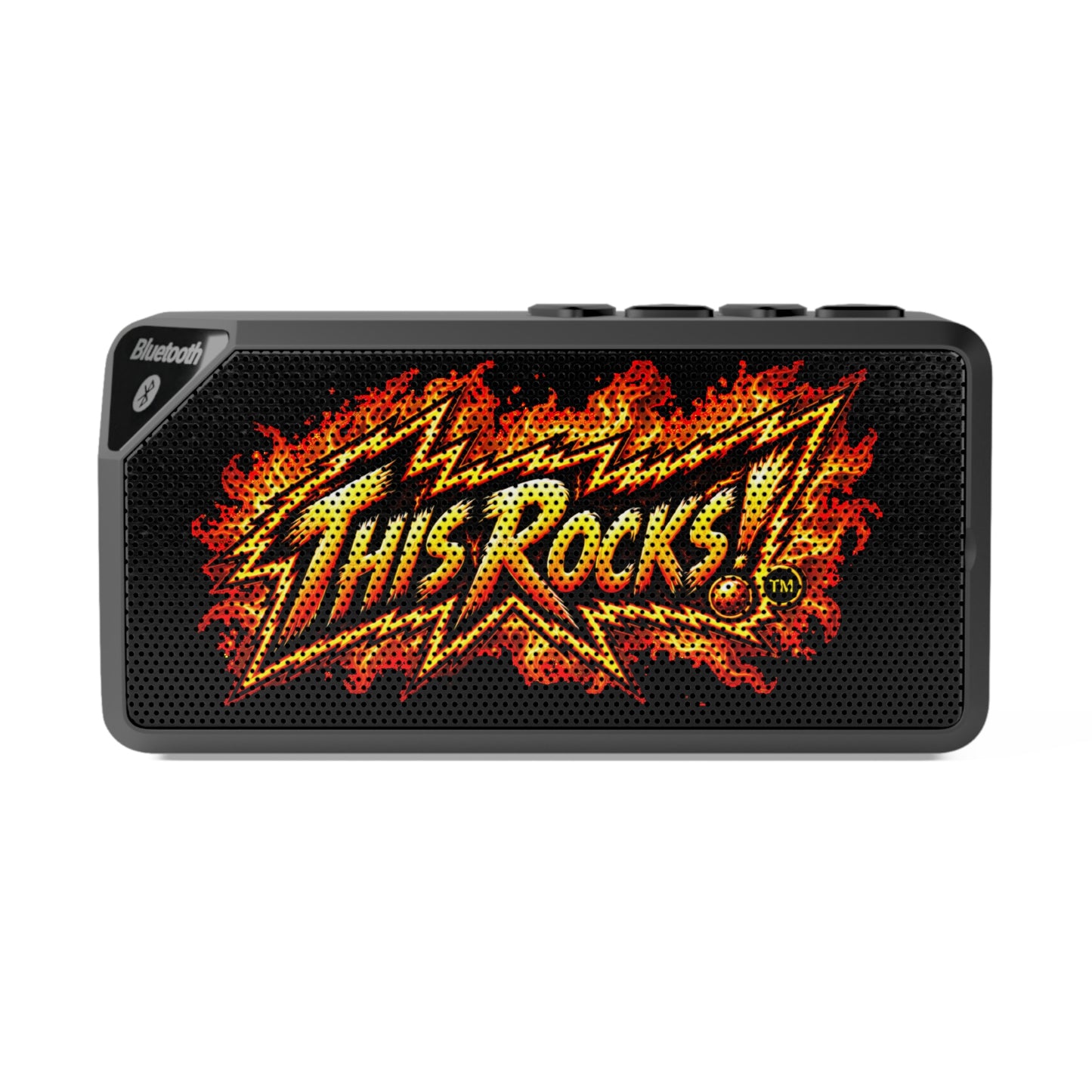 THIS ROCKS!™ "Flame lightning Logo"™ Portable Bluetooth Speaker
