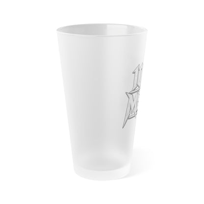 THIS ROCKS!™ "100% Metal"™ Frosted Pint Glass — 16oz Heavy Metal Beer Cup