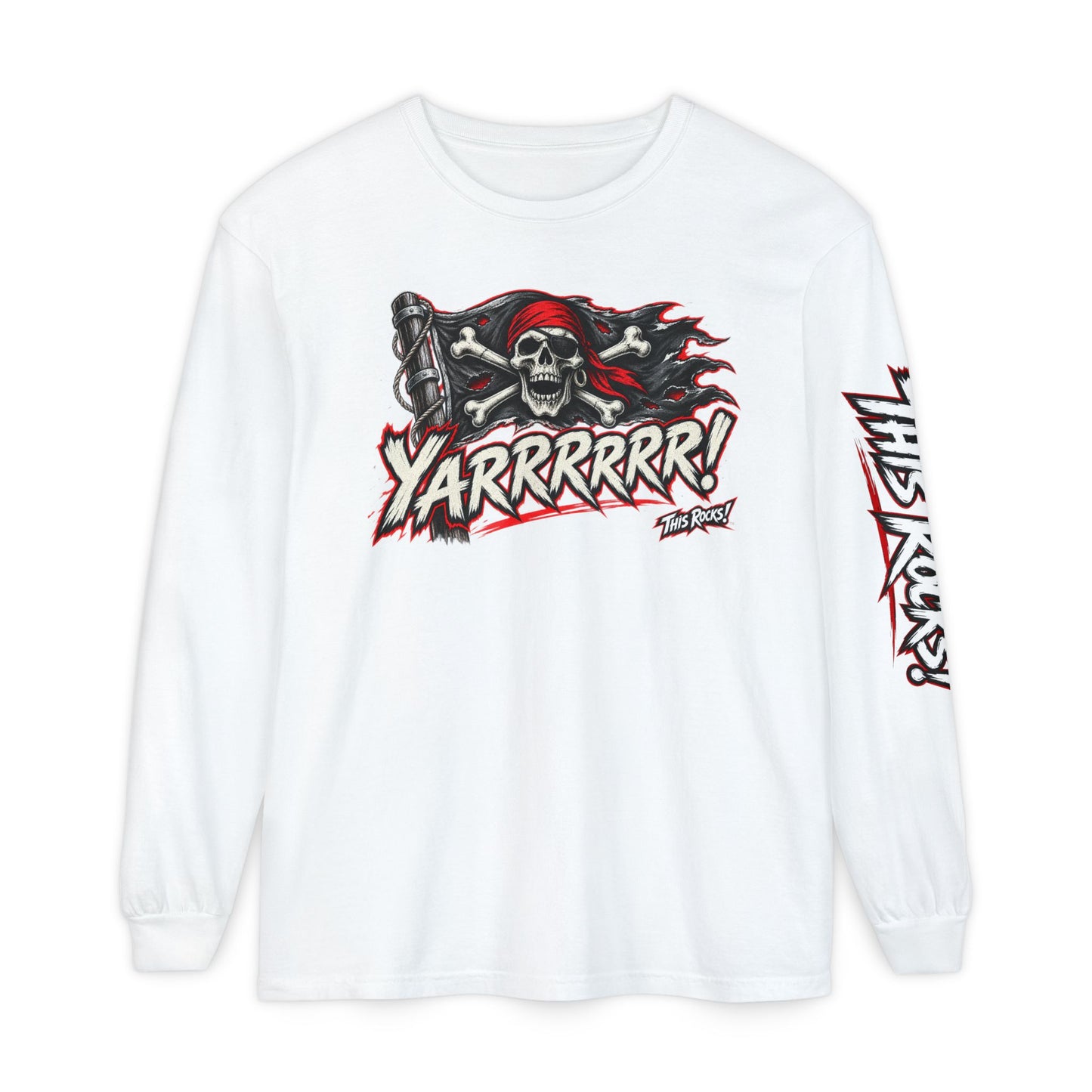 Pirate Skull "Yarrrrr!" Long Sleeve Tee