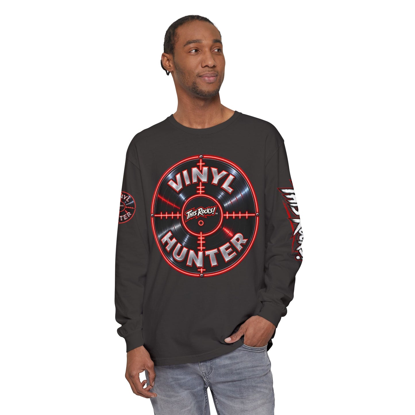 THIS ROCKS!™ "Vinyl Hunter"™ Long Sleeve Tee