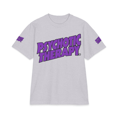 Official PSYCHOTIC THERAPY™ Graphic Tee — Bold Purple Logo Short Sleeve Shirt