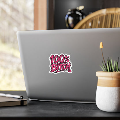 THIS ROCKS!™ "100% Bitch"™ Vinyl Decal