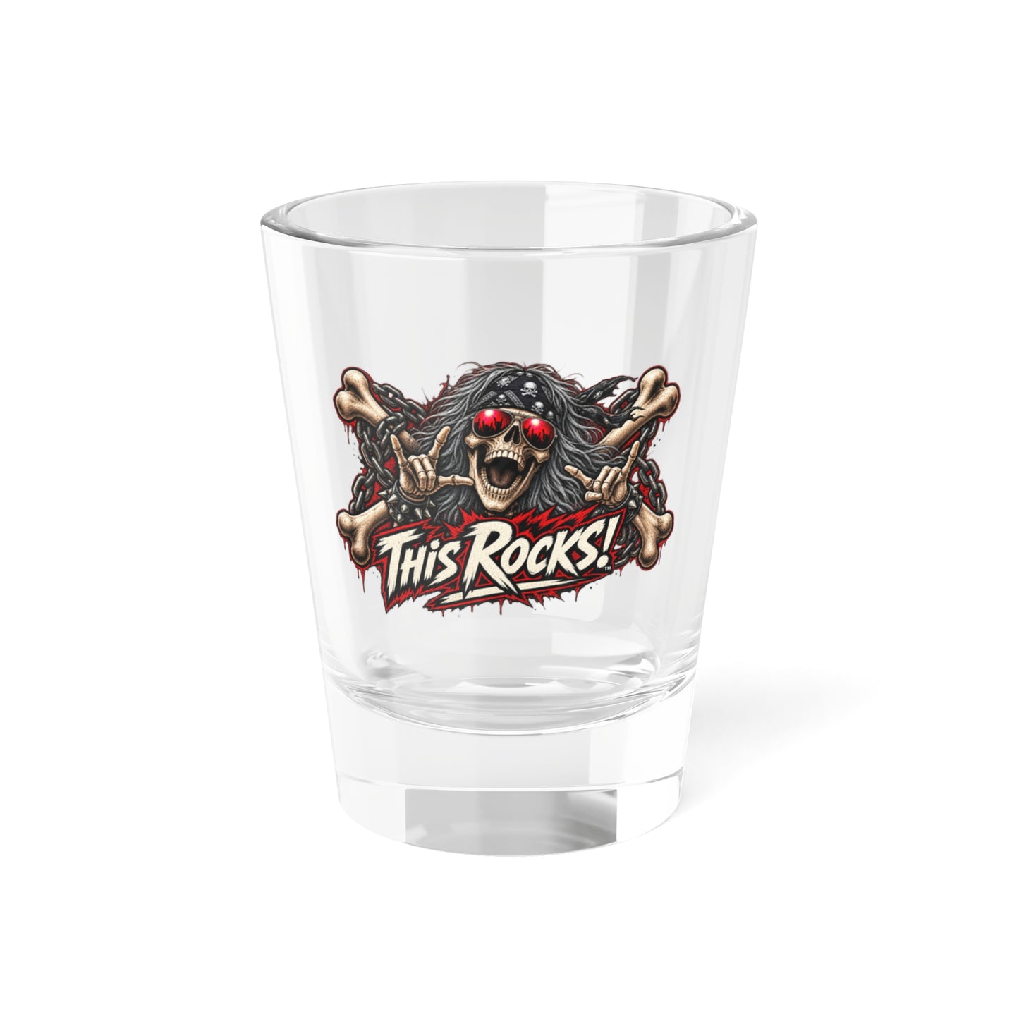 THIS ROCKS!™ "Skull N Bones™" Shot Glass