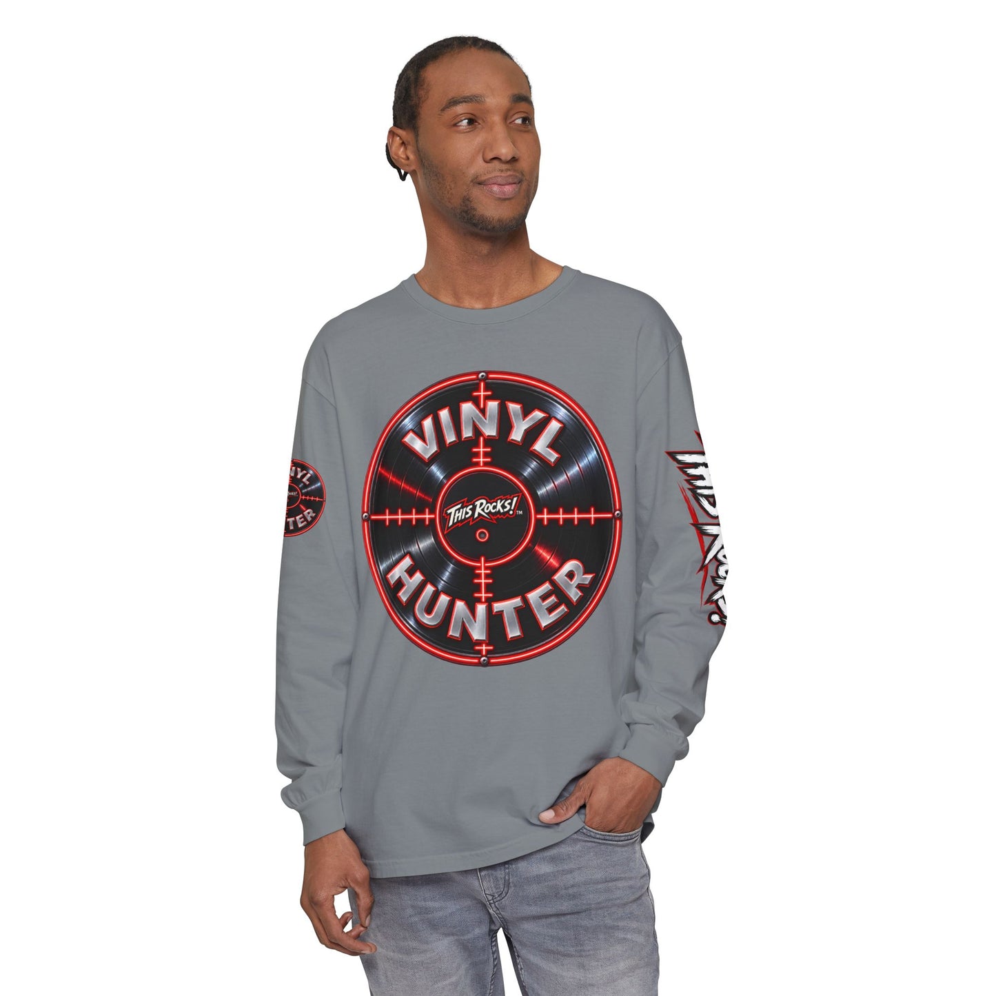 THIS ROCKS!™ "Vinyl Hunter"™ Long Sleeve Tee