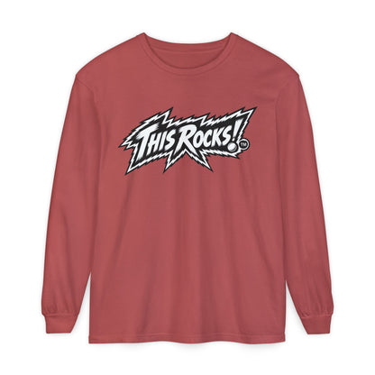 THIS ROCKS!™ "White Lightning Logo™" Long Sleeve Tee