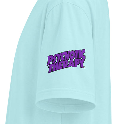 Official PSYCHOTIC THERAPY™ Graphic Tee — Bold Purple Logo Short Sleeve Shirt