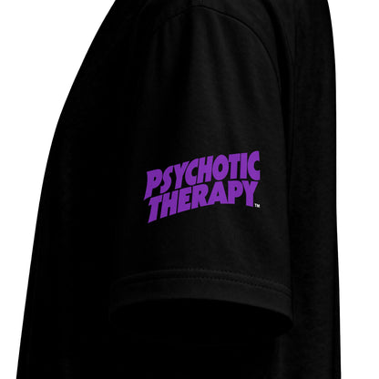 Official PSYCHOTIC THERAPY™ Graphic Tee — Bold Purple Logo Short Sleeve Shirt