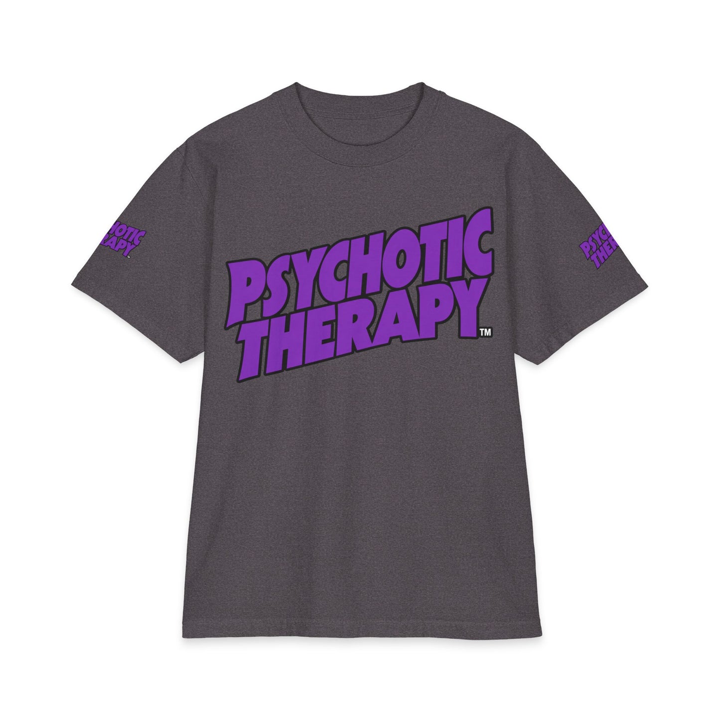 Official PSYCHOTIC THERAPY™ Graphic Tee — Bold Purple Logo Short Sleeve Shirt